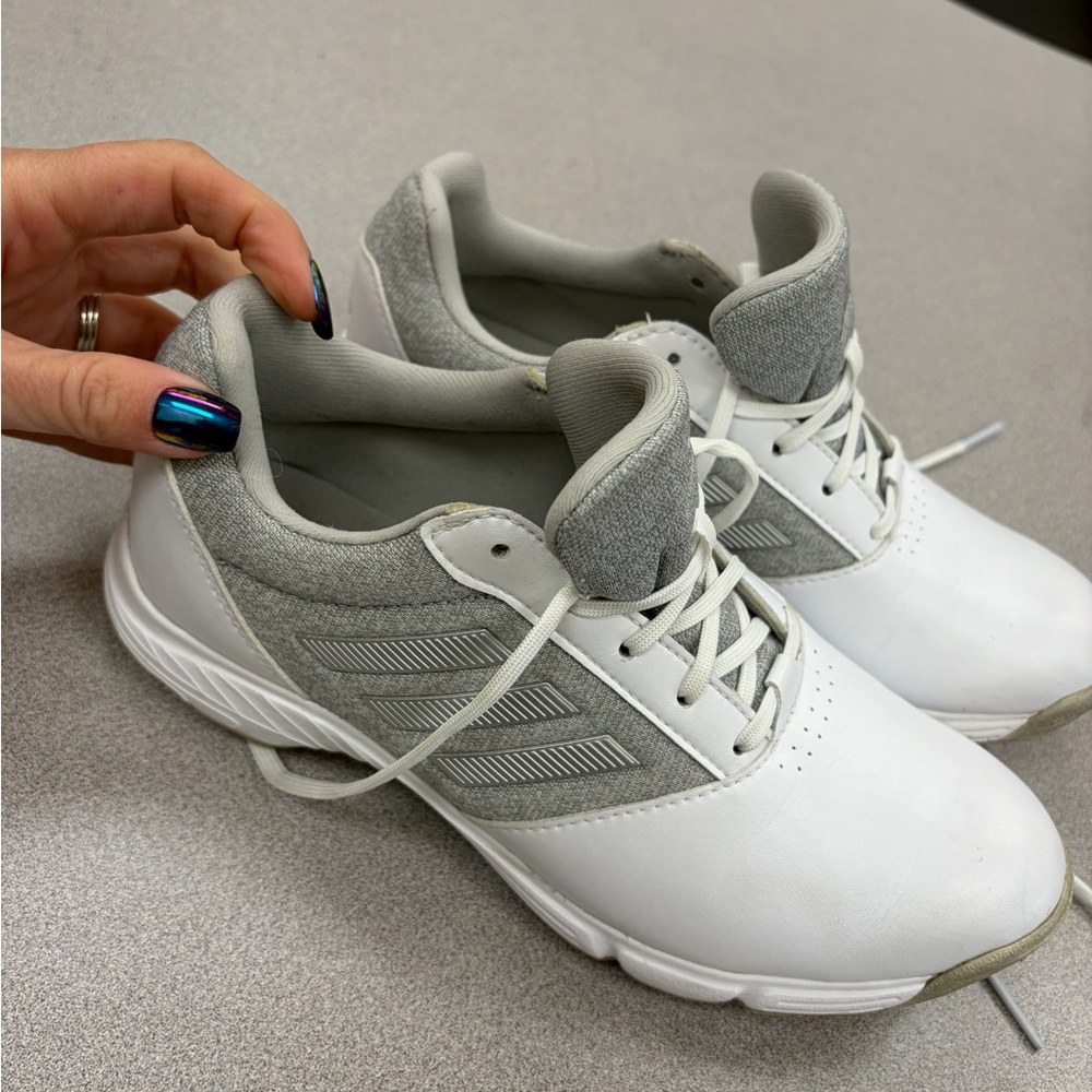 Adidas White and Gray golf shoes - Picture 2 of 10